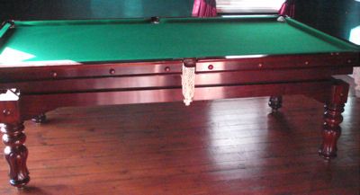 (M661) 8ft Tulip Leg Mahogany Convertable Snooker/Dining Table by Ashcroft