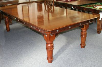 (M538) 8ft Riley Mahogany Convertible Billiard/Dining Table