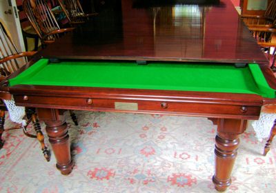 (M748) 9ft Mahogany Billiard/Dinner Table
