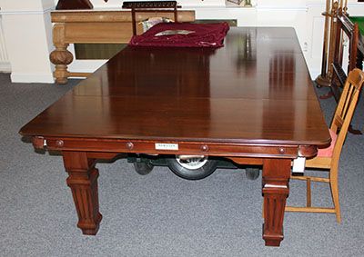 (M768) 9ft Mahogany Convertible Snooker Dining Table