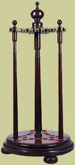 large mahogany cue rack