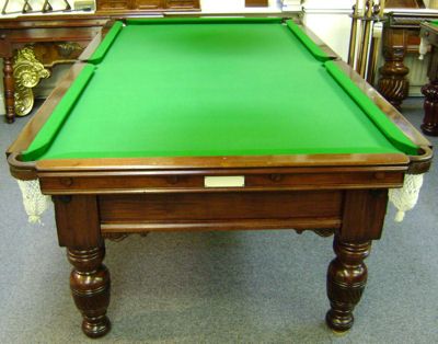 (M631) 8ft Burroughes and Watts Mahogany Billiard / Snooker Table