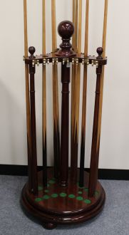(C68) Used Mahogany Revolving Cue Rack