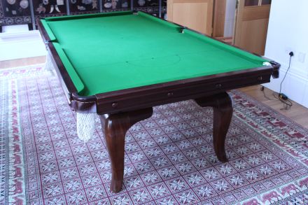8ft mahogany cabriole leg dining pool table