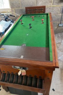 (M1289) Mahogany Square Leg Bar Billiard Table