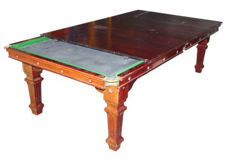 8 ft Mahogany Square & Fluted Leg Snooker/Pool Diner 8' 8ft table