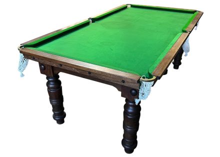6 ft Oak Turned Leg Convertible Snooker/Pool Dining Table by Stevens & Son 6' 6ft