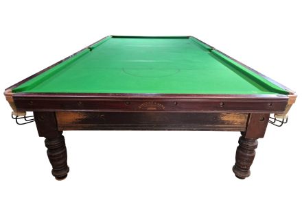 Full-Size Mahogany Turned Leg Snooker Table