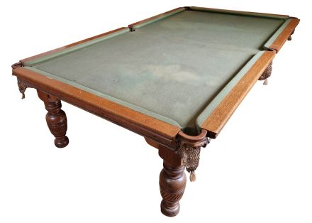 8ft Oak Turned & Fluted Leg Convertible Diner by Burroughes & Watts