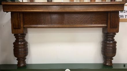 (M1403) 10 ft Oak Turned Leg Snooker Table