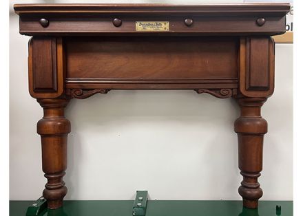 7ft snooker pool table mahogany Burroughes & Watts turned leg
