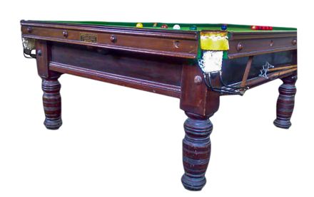 (M636) 10ft Mahogany Snooker Table by Stevens & Sons