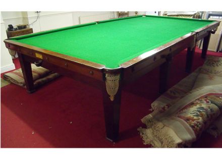 (M9999) Full Size Oak Snooker Table Square Tapered Leg by Thurston