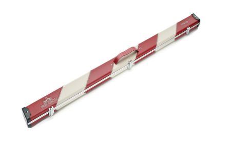 Red & Cream Stripe Halo Case for 3/4 Jointed Snooker or Pool Cues