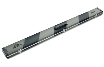 3/4 jointed grey and black stripe halo case snooker cue pool cue three quarter