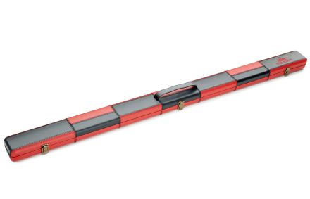 patchwork 3/4 jointed snooker cue case leather effect suede interior plus extensions pool cue