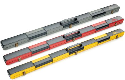 Patchwork Leather Effect Snooker Pool Cue Case 3/4 Joined Cue Extension Peradon Suede Effect