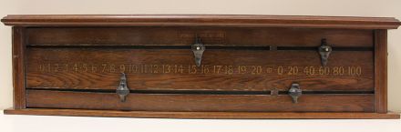 Small Oak Snooker Scoreboard by By G Spencer