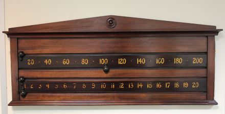 2 player mahogany scoreboard