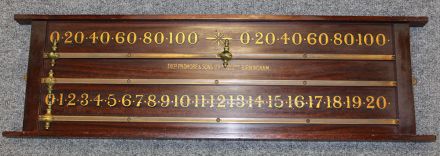 (SB268) 2 Player Mahogany Marker Board by Padmore & Sons