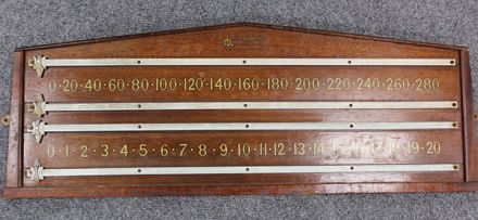 Modern mahogany 2 player snooker scoreboard