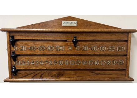 (SB290) 2 Player Oak Scoreboard by Hamilton Billiards