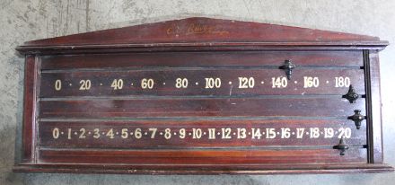 (SB321) 2 Player Mahogany Snooker Scoreboard