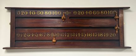 (SB324) Used 2 Player Mahogany Snooker Scoreboard