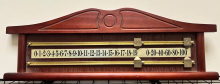 (SB335) 2 Player Mahogany Used Scorer 
