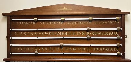 (SB345) 4 Player Mahogany Used Scoreboard