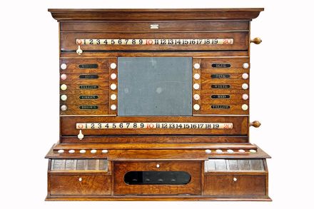 Antique Oak LifePool Scoreboard by Mawson