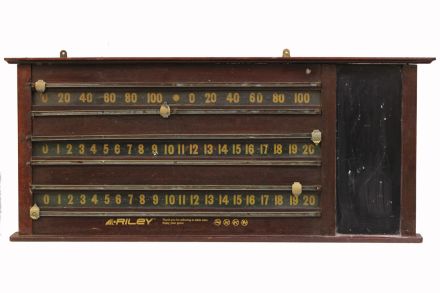 4 player mahogany scoreboard