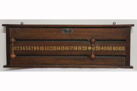 Antique Mahogany 2 Player Snooker Scoreboard By Gamage