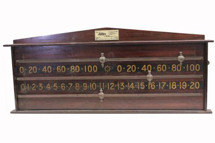 Mahogany Antique Snooker Scoreboard By Jelks of Holloway.