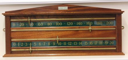 2 PLAYER MAHOGANY SCOREBOARD