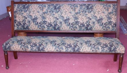 mahogany billiard bench
