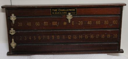 (SB238) 2 Player Mahogany Scoreboard by Jelks