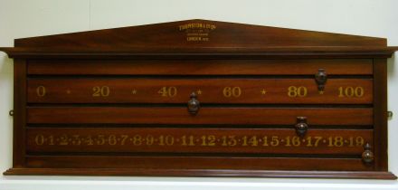 2 player mahogany scoreboard