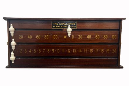 Antique Jelks Challenge Snooker Marker Board