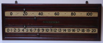 mahogany scoreboard for snooker
