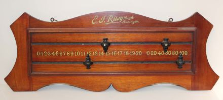 two player mahogany snooker scoreboard