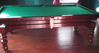 (M661) 8ft Tulip Leg Mahogany Covertable Snooker/Dining Table by Ashcroft