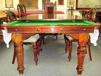 (M670) 7ft Mahogany Convertible Dining Table by E J Riley