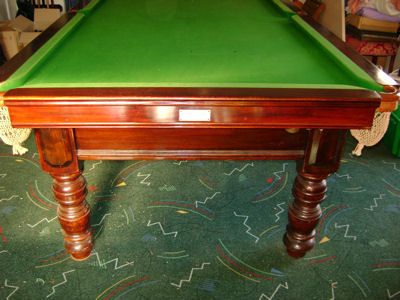 (M687) 8ft E J Riley Mahogany Snooker/Pool Table