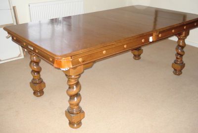 (M386) 6ft Jelks Oak Dual - Height Billiard / Dining Table