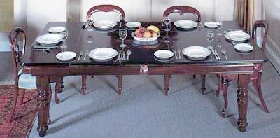 (M477) 7ft Riley Turned and Fluted Leg Convertible Dining Table