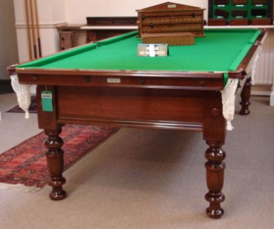 (M303) 8ft Mahogany Renovated Billiard Table by Hamilton Billiards