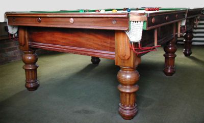 (M499) Victorian Mahogany Pool Table by Bennett of London