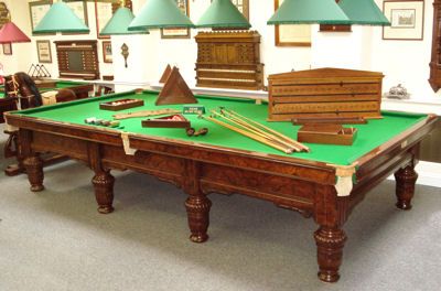 (M504) French Walnut Billiard/Snooker Table by Orme of Manchester