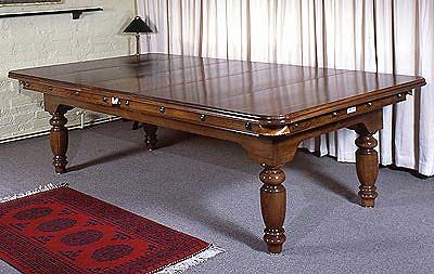 (M563) 8ft Chapman Windup Oak Convertible Snooker Dining Table